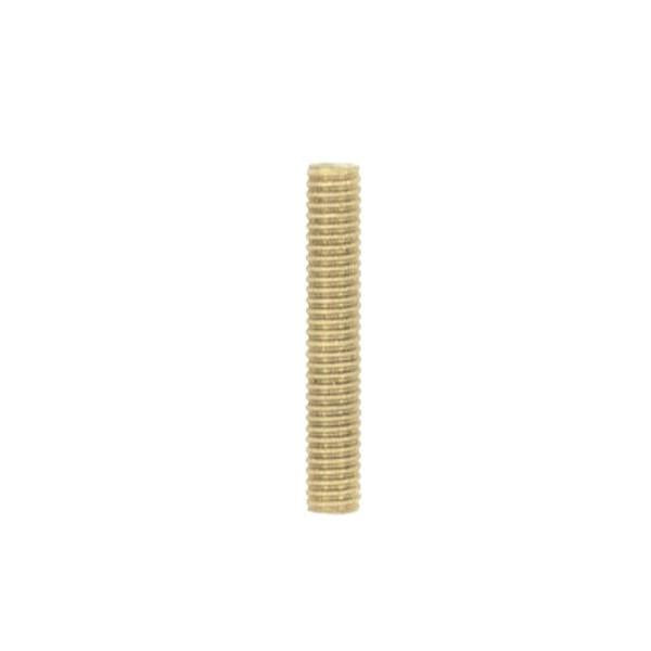 1/8 IP Steel Nipple - Yellow Zinc Plated - 10" Length - 3/8" Wide