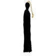 Tassel - Black - 5" Length - With Beaded Chain