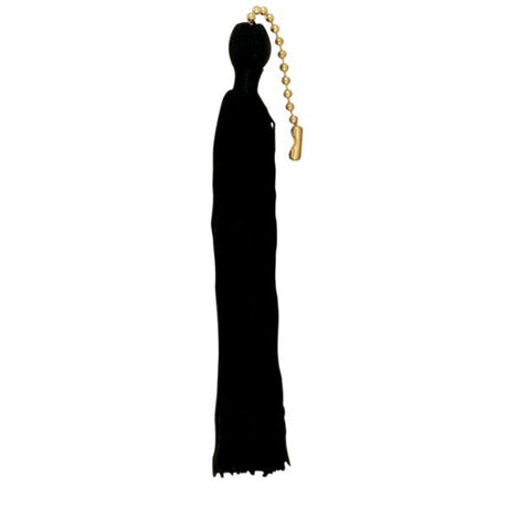 Tassel - Black - 5" Length - With Beaded Chain