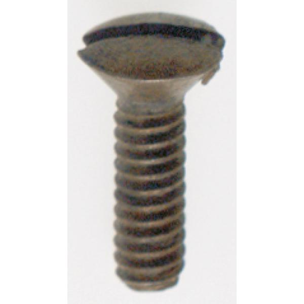 Steel Switchplate Screw - 6/32 - Antique Brass Finish - 1/2" Length