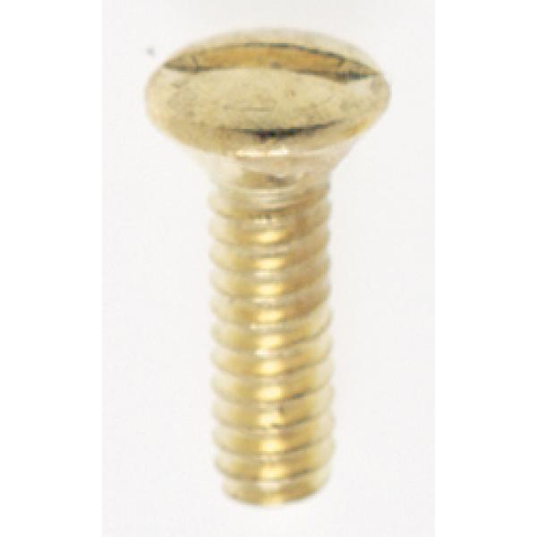 Steel Switchplate Screw - 6/32 - Brass Plated Finish - 1/2" Length