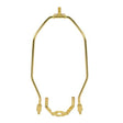 Heavy Duty Harp - Polished Brass Finish - 12-1/2" Height - 1/8 IP Saddle - 1/4-27 Thread - 125 Carton