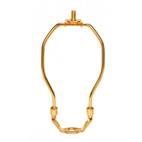 Light Duty Harp - Polished Brass Finish - 7-1/2" Height - 1/8 IP Saddle - 1/4-27 Thread - 125 Carton