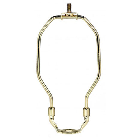 Light Duty Harp - Polished Brass Finish - 6-1/2" Height - 1/8 IP Saddle - 1/4-27 Thread - 125 Carton