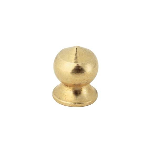 Brass Pear Knob - 8/32 - Burnished And Lacquered