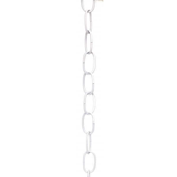 11 Gauge Chain - White Finish - 1-1/2" Link Length - 7/8" Link Width - 3/32" Thick - 1 Yard Length - 200 Yards/Carton - 15lbs Max