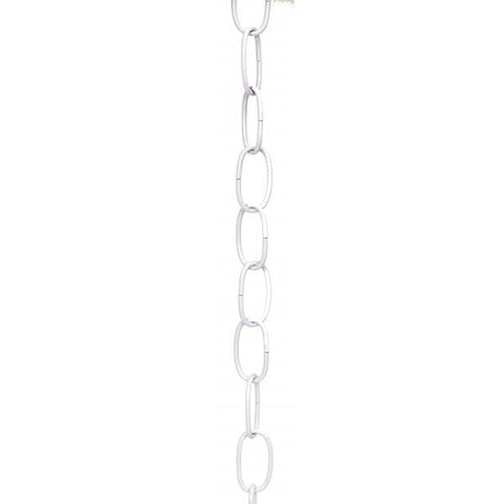 11 Gauge Chain - White Finish - 1-1/2" Link Length - 7/8" Link Width - 3/32" Thick - 1 Yard Length - 200 Yards/Carton - 15lbs Max