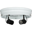 8" 2-Light Ceiling Pan - White Finish - Includes Hardware - 60W Max