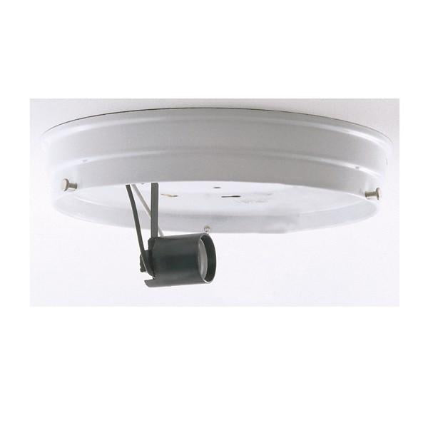 6" 1-Light Ceiling Pan - White Finish - Includes Hardware - 60W Max