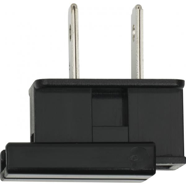 Slide Plug - Polarized - 18/2-SPT-2 - 8A-125V - Black Finish