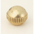 Brass Ball - Knurled - 8/32 - 3/8" Diameter - Burnished And Lacquered