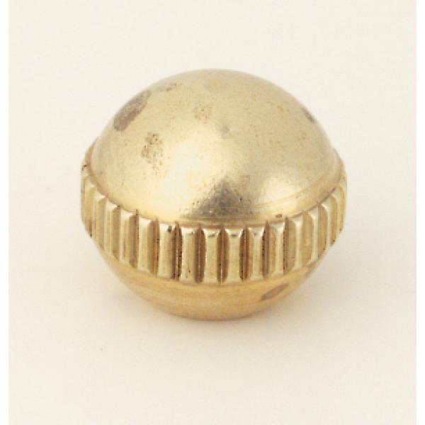 Brass Ball - Knurled - 8/32 - 3/8" Diameter - Burnished And Lacquered