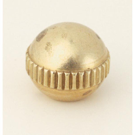 Brass Ball - Knurled - 8/32 - 3/8" Diameter - Burnished And Lacquered