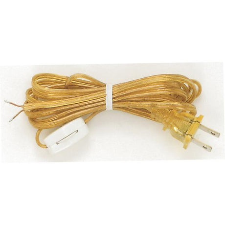 8 Ft. Cord Sets with Line Switches All Cord Sets - Molded Plug Tinned tips 3/4" Strip with 2" Slit Switch 24" From Free End 36" Hank - 200 Ctn