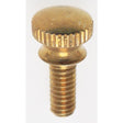 Solid Brass Thumb Screw - Flat Head - 8/32 - 3/8" Length - Brass Finish