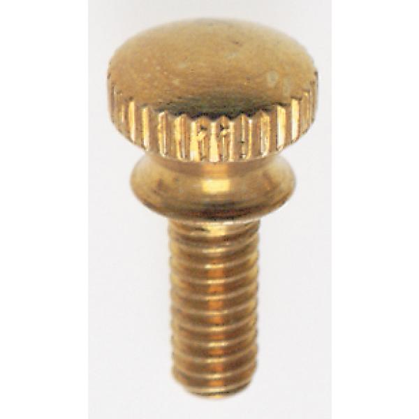 Solid Brass Thumb Screw - Flat Head - 8/32 - 3/8" Length - Brass Finish