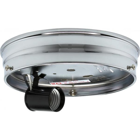 6" 1-Light Ceiling Pan - Chrome Finish - Includes Hardware - 60W Max