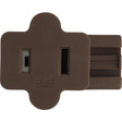 Female Slide Plug - Polarized - 18/2-SPT-1 - 6A-125V - Brown Finish