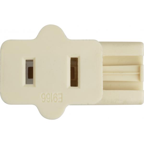 Female Slide Plug - Polarized - 18/2-SPT-1 - 6A-125V - Ivory Finish