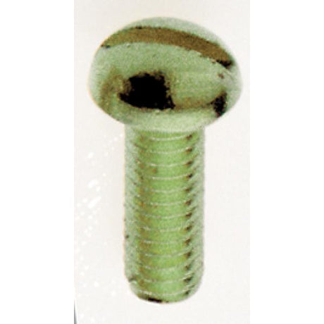 Steel Round Head Slotted Machine Screw - 8/32 - 3/8" Length - Green Ground (Combo Head)
