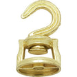 Die Cast Revolving Swivel Hooks - Brass Plated Finish - Kit Contains 1 Hook And Hardware