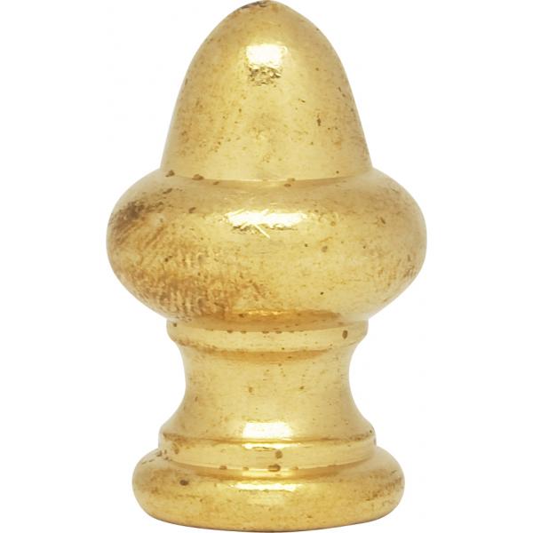 Acorn Finial - 1-1/2" Height - 1/8 IP - Burnished And Lacquered