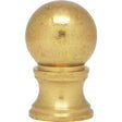 Brass Ball Finial - 1-1/4" Height - 3/4" Diameter - 1/8 IP - Burnished And Lacquered