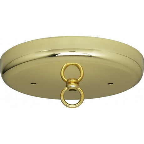 Contemporary Canopy Kit - Brass Finish - 5" Diameter - 7/16" Center Hole - 2-8/32 Bar Holes - Includes Hardware - 10lbs Max