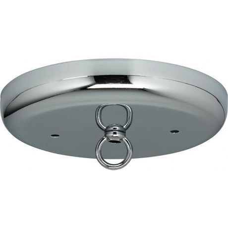 Contemporary Canopy Kit - Chrome Finish - 5" Diameter - 7/16" Center Hole - 2-8/32 Bar Holes - Includes Hardware - 10lbs Max