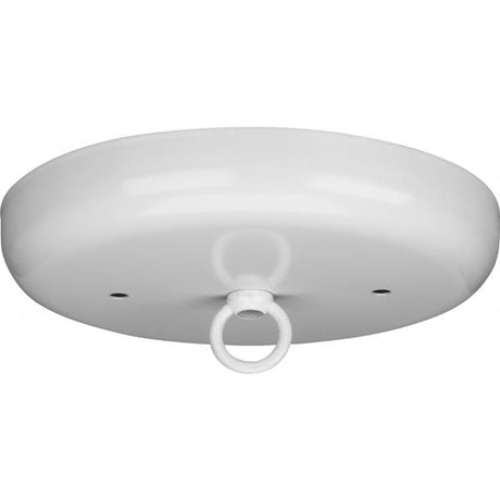 Contemporary Canopy Kit - White Finish - 5" Diameter - 7/16" Center Hole - 2-8/32 Bar Holes - Includes Hardware - 10lbs Max