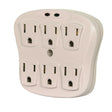 6 Outlet Surge Wall Tap - Indoor Use Only - 540 Joules - 15A-120V - 1800W