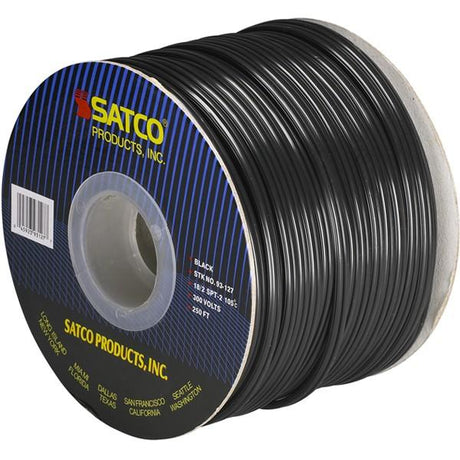 Lamp And Lighting Bulk Wire - 18/2 SPT-2 105C - 250 Foot/Spool - Black
