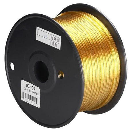 Lamp And Lighting Bulk Wire - 20/2 SPT-1 105C Wire - 250 Foot/Spool - Clear Gold