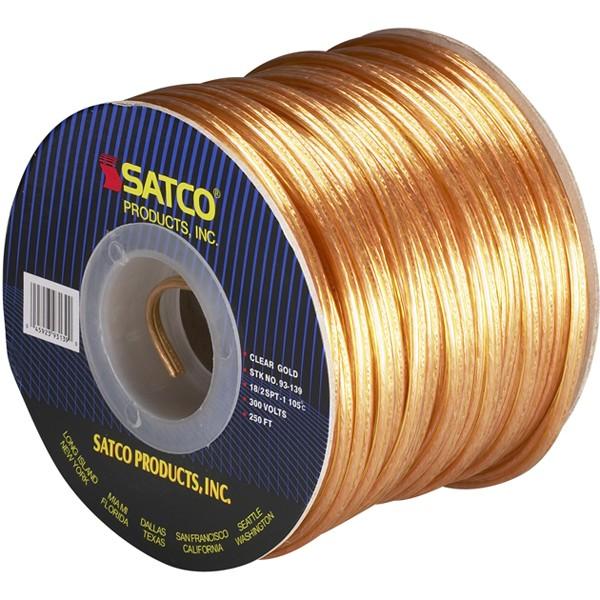 Lamp And Lighting Bulk Wire - 18/2 SPT-1 105C - 250 Foot/Spool - Clear Gold