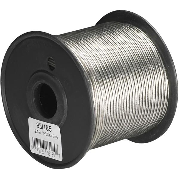 Lamp And Lighting Bulk Wire - 22/2 SPT-1 105C - 250 Foot/Spool - Clear Silver