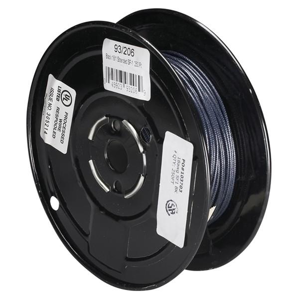Lighting Bulk Wire - 18/1 Stranded Braid 200C SF-1 - 250 Foot/Spool - Black