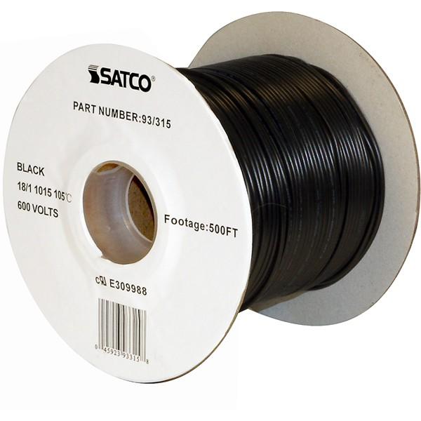Pulley Bulk Wire - 18/3 SJT 105C Pulley Cord - 250 Foot/Spool - Black