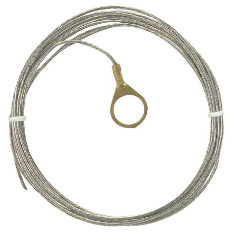10 Foot 18/1 Tinned Copper Ground Wire - 1/4 IP Round Ground Lug