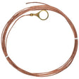 10 Foot 18/1 Bare Copper Ground Wire - 1/4 IP Round Ground Lug