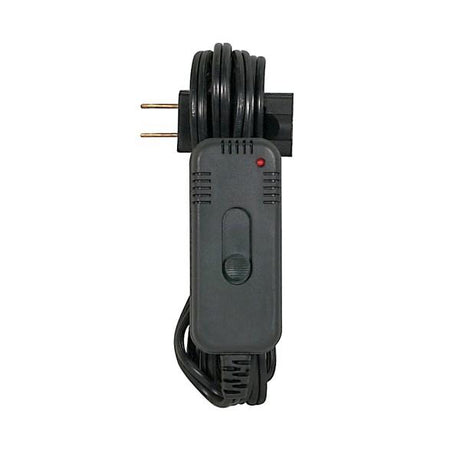Slide Table Top Lamp Dimmer - 300W-120V Rating - 8 Foot SPT-2 Black Wire - Black Finish