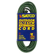 25 Foot Green Heavy Duty Outdoor Extension Cord - 16/3 Ga. SJTW-3 Green Cord With Sleeve - 13A-125V - 1625W