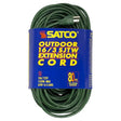 80 Foot Green Heavy Duty Outdoor Extension Cord - 16/3 Ga. SJTW-3 Green Cord With Sleeve - 10A-125V - 1250W