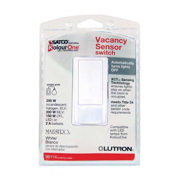 Maestro Vacancy Sensor Switch - White Finish
