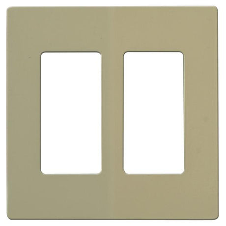 Wallplate For Dimmers And Sensors - 2-Gang - Ivory Finish - Lutron