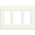 Wallplate For Dimmers And Sensors - 3-Gang - White Finish - Lutron