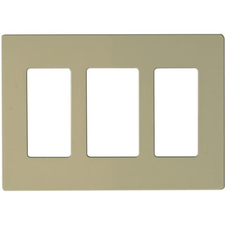 Wallplate For Dimmers And Sensors - 3-Gang - Ivory Finish - Lutron