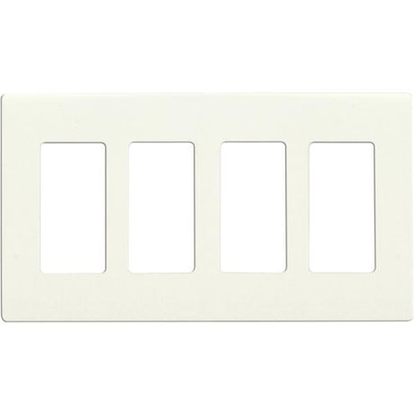 Wallplate For Dimmers And Sensors - 4-Gang - White Finish - Lutron