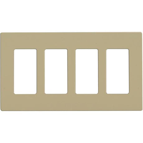 Wallplate For Dimmers And Sensors - 4-Gang - Ivory Finish - Lutron