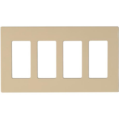 Wallplate For Dimmers And Sensors - 4-Gang - Almond Finish - Lutron