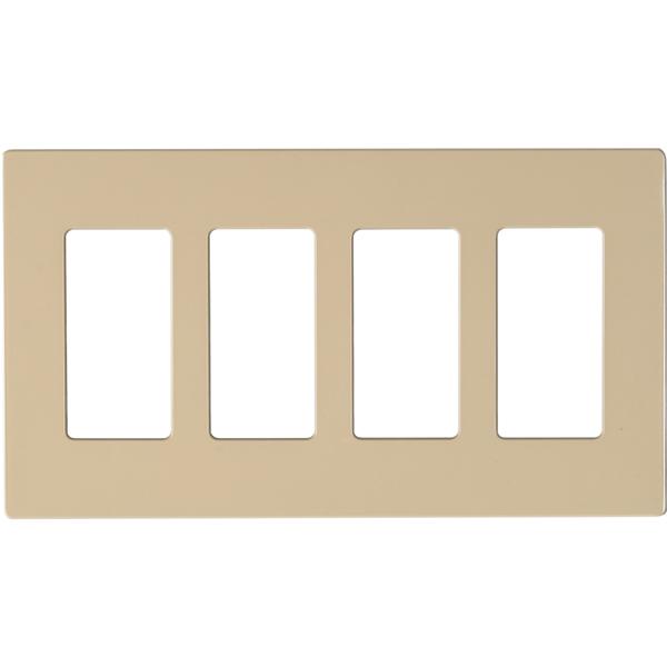 Wallplate For Dimmers And Sensors - 4-Gang - Almond Finish - Lutron